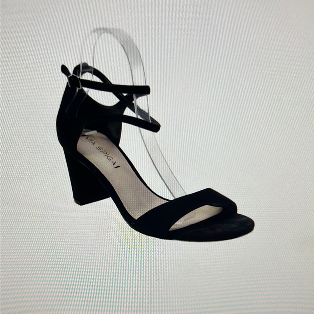 Black Strappy Heeled Sandals